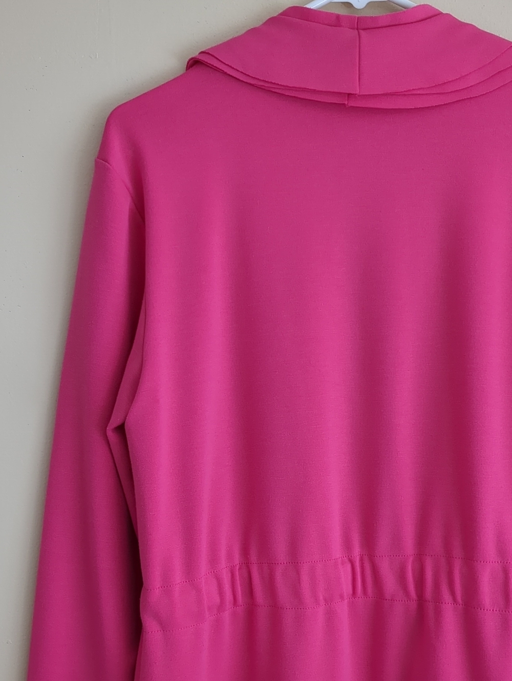 Large Cupio Hot Pink Ruffle Long Line Jacket - Picture 9 of 14